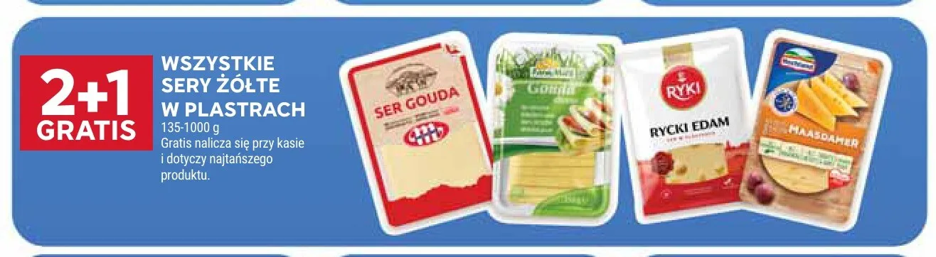 Ser Rycki Edam w plastrach Ryki promocja w Stokrotka