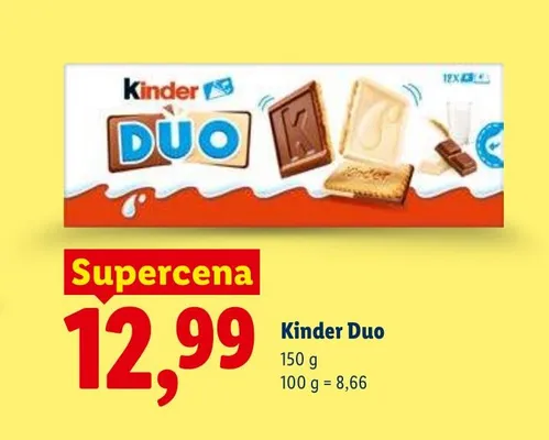Ciastka Duo Kinder promocja w Lidl