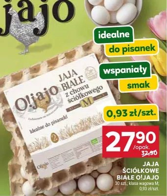 Jaja ściółkowe białe promocja w Stokrotka