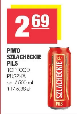 Piwo szlacheckie pils puszka promocja w SPAR