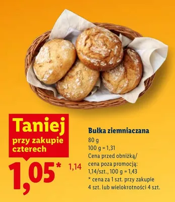 Bułka ziemniaczana promocja w Lidl