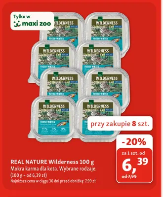 Mokra karma dla kota Wilderness Real Nature promocja w MAXI ZOO