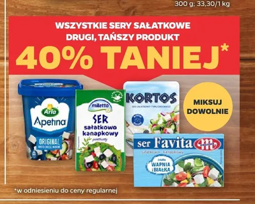 Ser sałatkowo-kanapkowy Favita promocja w Netto