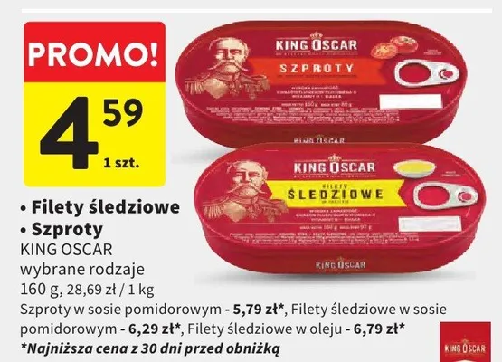 Filety śledziowe / szproty promocja w Intermarche