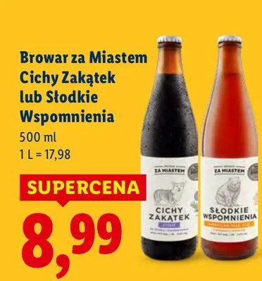 Piwo Browar za Miastem Cichy Zakątek promocja w Lidl