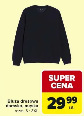Bluza dresowa damska, męska promocja w Carrefour
