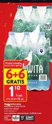 Woda mineralna Rodowita z Roztocza promocja w Intermarche