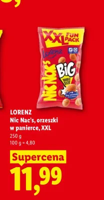 Orzeszki w panierce Nic Nac's XXL Lorenz promocja w Lidl