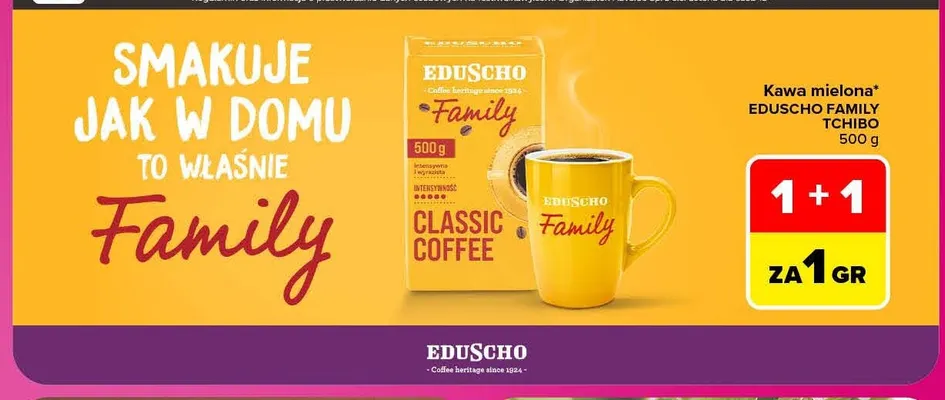 Kawa mielona Eduscho Family Tchibo promocja w Carrefour