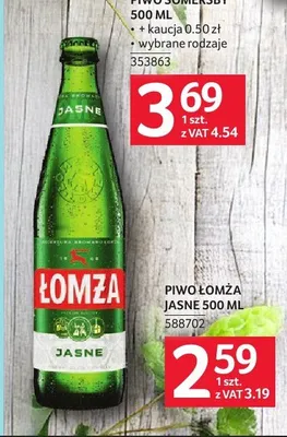 Piwo Łomża Jasne promocja w Selgros