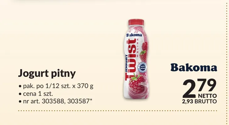 Jogurt pitny Bakoma Twist promocja w Makro