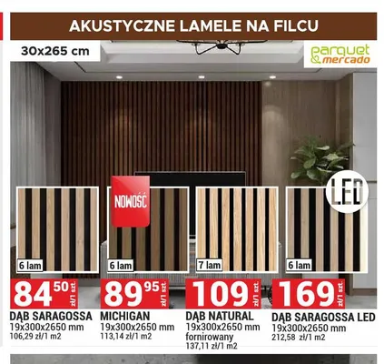 Akustyczne lamele na filcu Michigan Parquet & Mercado promocja w Merkury Market