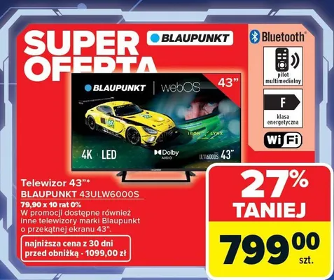 Telewizor 43" 43ULW6000S promocja w Carrefour