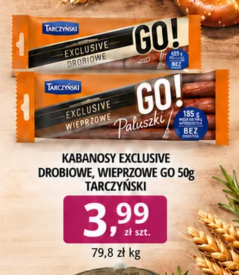 Kabanosy Exclusive wieprzowe GO! Tarczyński promocja w emma MARKET