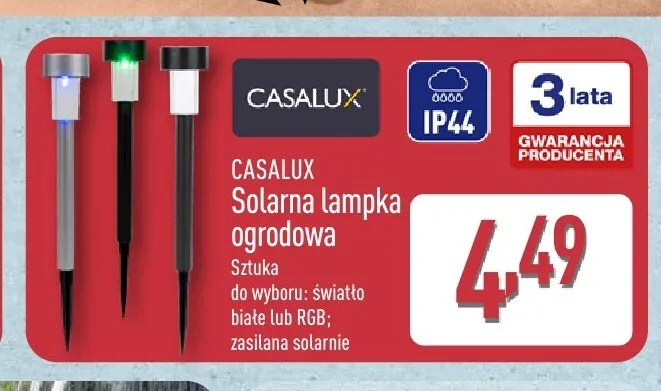 Solarna lampka ogrodowa Casalux promocja w Aldi
