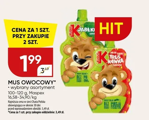 Mus owocowy promocja w Chata Polska