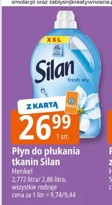 Płyn do płukania tkanin Silan promocja w Leclerc