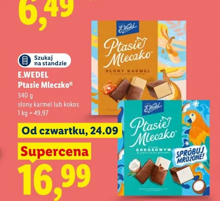 Ptasie Mleczko kokos E.Wedel E. Wedel promocja w Lidl