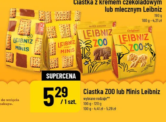 Ciastka Minis Leibniz promocja w POLOmarket