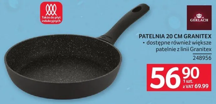 Patelnia 20 cm Granitex promocja w Selgros