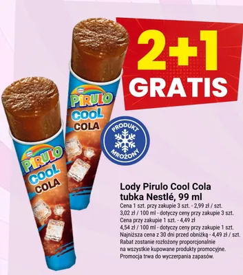 Lody Pirulo Cool Cola tubka Nestlé promocja w Twój Market