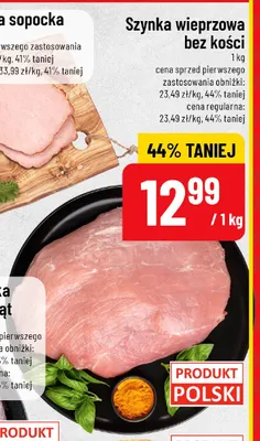 Szynka wieprzowa bez kości promocja w POLOmarket