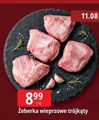Żeberka wieprzowe trójkąty promocja w Leclerc