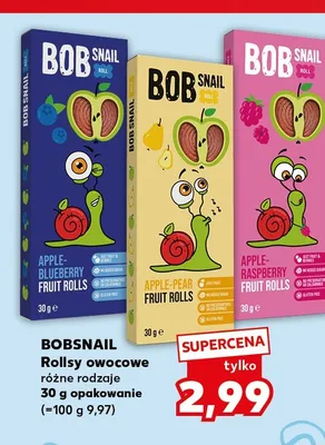 Rollsy owocowe Bob Snail Apple-Blueberry promocja w Kaufland