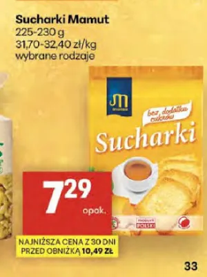 Sucharki Mamut promocja w Delikatesy Centrum