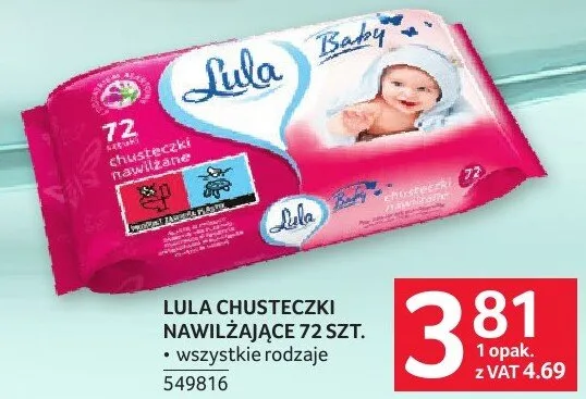 Chusteczki nawilżające Lula Baby promocja w Selgros