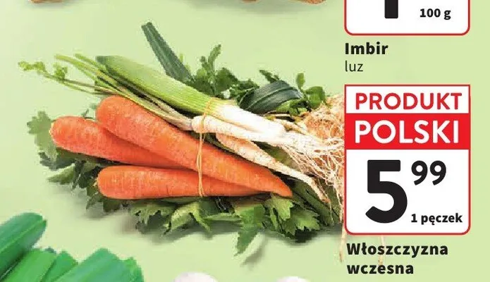Włoszczyzna wczesna promocja w Intermarche