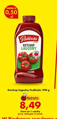 Ketchup łagodny Pudliszki promocja w Biedronka