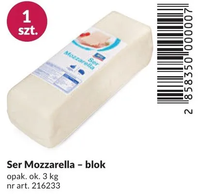 Ser Mozzarella - blok promocja w Makro