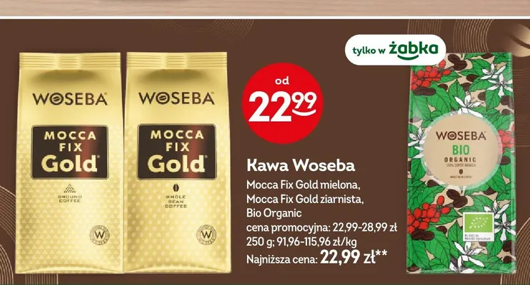 Kawa Woseba Bio Organic promocja w Żabka