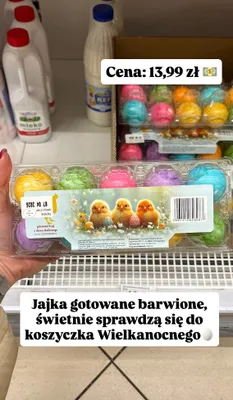 Jajka gotowane barwione promocja w Dino