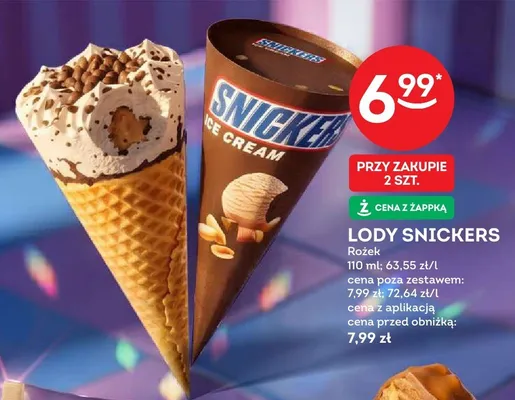 Lody Snickers Rożek promocja w Żabka