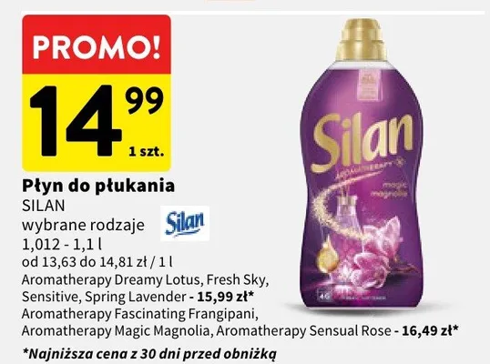 Płyn do płukania SILAN wybrane rodzaje promocja w Intermarche