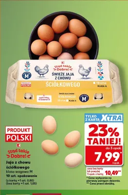 Jaja z chowu ściółkowego klasa M 10 szt. Stąd takie Dobre! promocja w Kaufland
