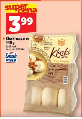 Kluski na parze Smakmak promocja w TOPAZ