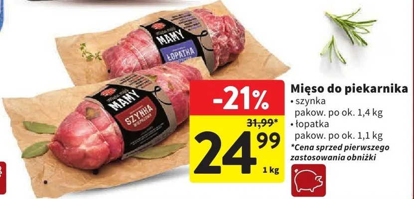 Mięso do piekarnika szynka promocja w Intermarche