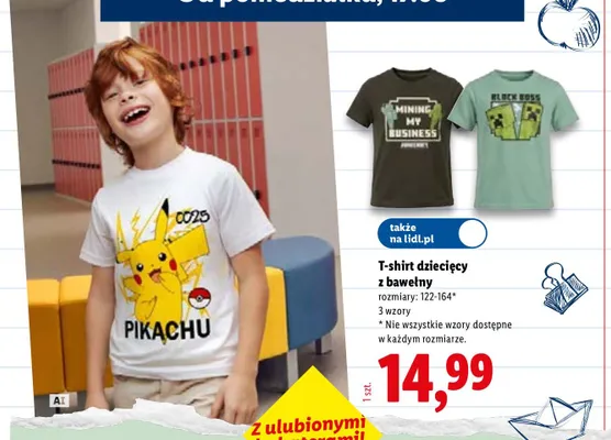T-shirt dziecięcy z bawełny promocja w Lidl
