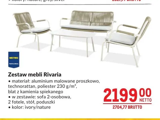 Zestaw mebli METRO PROFESSIONAL Rivaria promocja w Makro
