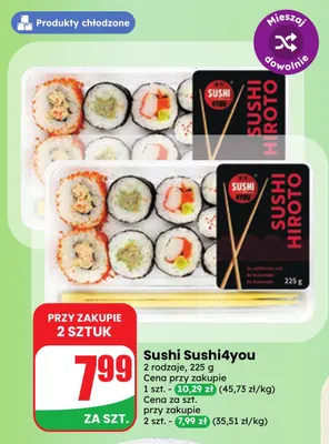 Sushi Sushi4you promocja w Dino