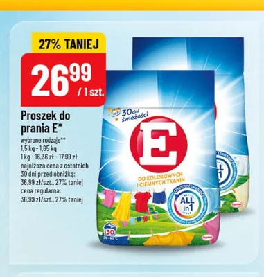Proszek do prania E promocja w POLOmarket