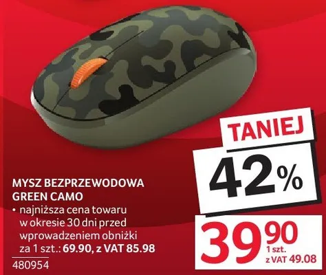 Mysz bezprzewodowa Green Camo promocja w Selgros