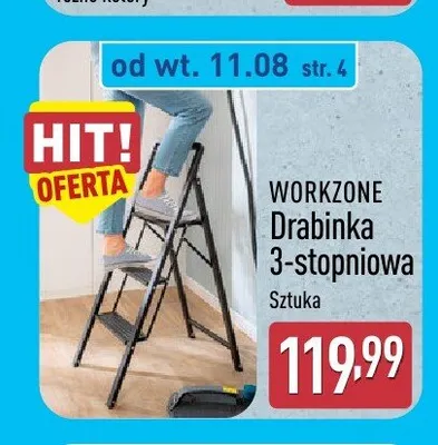 Drabinka 3-stopniowa Workzone promocja w Aldi