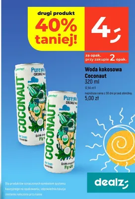 Woda kokosowa promocja w Dealz