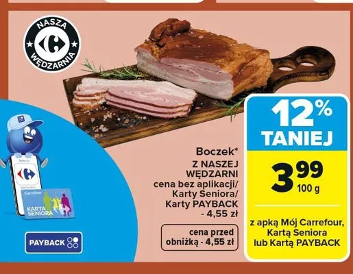 Boczek Z NASZEJ WĘDZARNI promocja w Carrefour Market