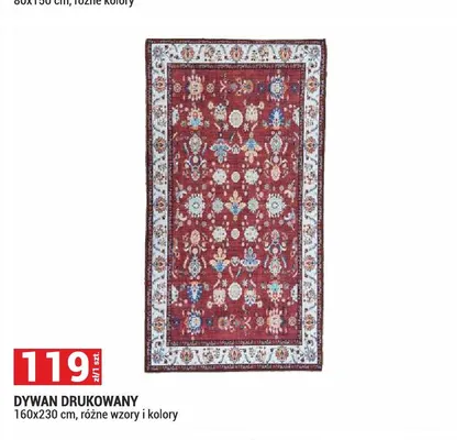 Dywan drukowany 160x230cm promocja w Merkury Market