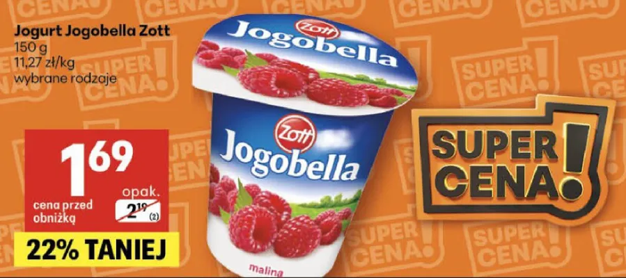 Jogurt Jogobella Zott promocja w Delikatesy Centrum